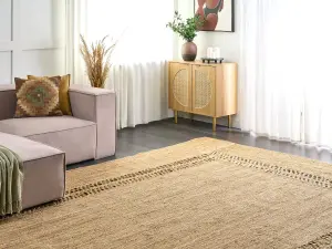 Jute Area Rug 300 x 400 cm Beige YENIKOY