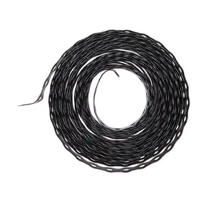 10m x 12mm Black Galvanised Steel Fixing Band Tape Strong Flexible Cable Ducting