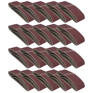 533mm x 75mm Mixed Grit Abrasive Sanding Belts Power File Sander Belt 60pc