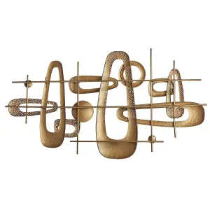 Wall Decor MANGANESE Metal Abstract Gold