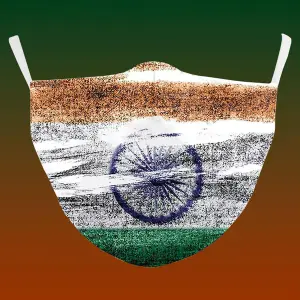 3D Mask- Three Layer with Filter Pocket - Adults - Indian Flag