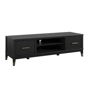 Westerleigh TV-Stand with Doors in Black