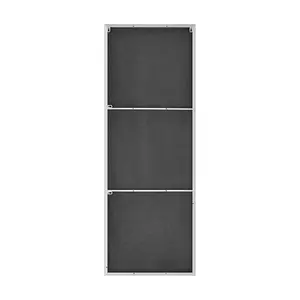 Alcantera Rectangle Metal Frame Wall Mirror Simple and Elegant Modern Design Silver / 140cm H x 50cm W