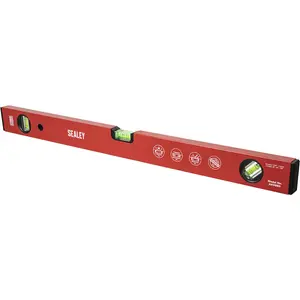 600mm Precision Milled Powder Coated Spirit Level with 45 Degree Angle