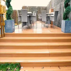 5M Teak Composite Decking , 148 X 25MM, Pack of 4