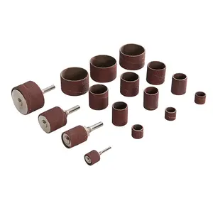 20 Piece Power Drill Drum Sanding Kit Various Rubber Drums & Sand Paper Sleeves