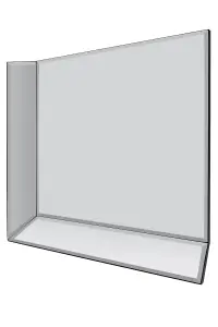 MirrorOutlet - All Glass Modern 10 Panel Tray design Wall Mirror 318 x 106cm (10ft5 x 3ft6)