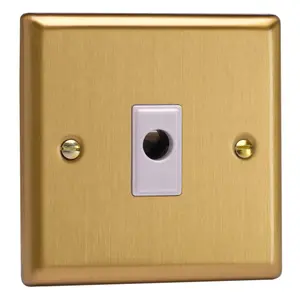 Varilight 16A Flex Outlet Plate Brushed Brass