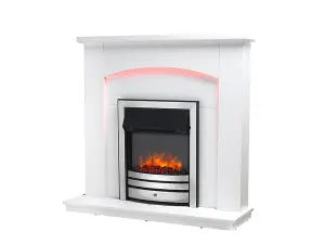 Cayton Electric Fireplace Suite - Chrome