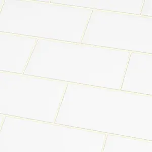 Colours Trentie White Gloss Metro Ceramic Indoor Wall Tile, Pack of 48, (L)200mm (W)100mm