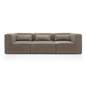 Doris Modular 4 Seater Sofa in Brown Chenille