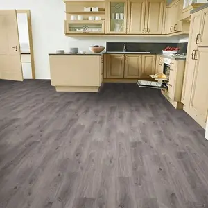 Anti-Slip Grey Wood Effect Herringbone Vinyl Flooring For LivingRoom, Kitchen, 2mm Thick Vinyl Sheet -9m(29'5") X 4m(13'1")-36m²