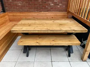 Chunky & Sturdy Outdoor Seating Bench