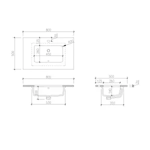 Beckett White Floor Standing Traditional Bathroom Vanity Unit with White Worktop & Ceramic Basin (W)800mm (H)850mm