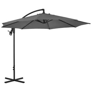 Berkfield Cantilever Umbrella with Steel Pole 300 cm Anthracite