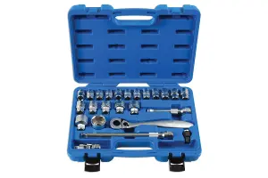 Laser 7103 24pc Low Profile Dual Drive Socket & Accessory Set 1/2" Drive