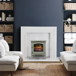 Focal Point Northolt White Medium-density fibreboard (MDF) Fireplace surround set