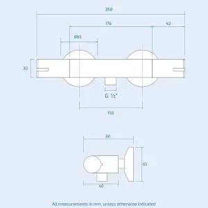 Nes Home Rosa Round Exposed Thermostatic Shower Mixer Slider Rail Kit