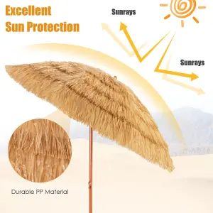 Costway 2m Outdoor Patio Umbrella Garden Parasol Portable Beach Poolside