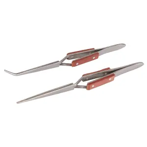 Silverline Cross-Action Tweezer Set 2pce - 162 / 165mm