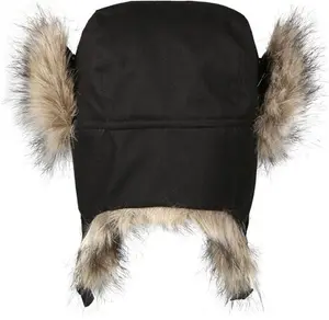 Regatta Professional Mens Black Faux Fur Trapper Hat