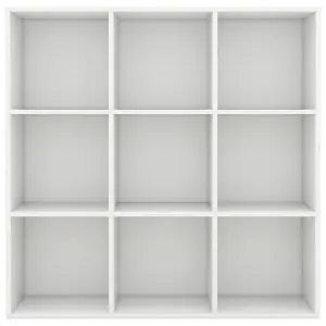 Berkfield Book Cabinet White 98x30x98 cm Engineered Wood