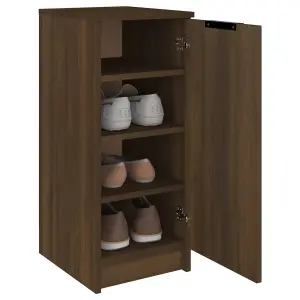 Berkfield Shoe Cabinet Brown Oak 30x35x70 cm Engineered Wood