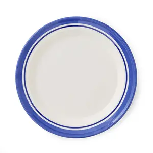 Potter's Stripe Set Of 4 Dinner Plates (Set of 4) Blue