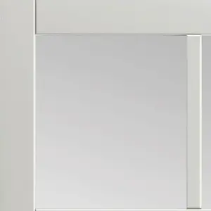 Urban Industrial Plaza White Clear Glass Internal Door