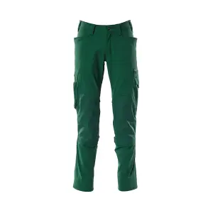 Mascot Accelerate Stretch Trousers with Kneepad Pockets - Green   (32.5) (Leg Length - Regular)