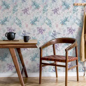 Galerie Flora Purple Soft Foliage Wallpaper