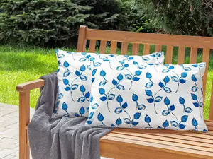 Set of 2 Outdoor Cushions TORBORA White