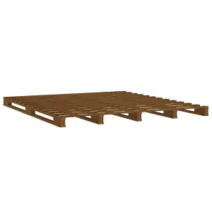 Berkfield Bed Frame Honey Brown 150x200 cm Solid Wood Pine 5FT King Size