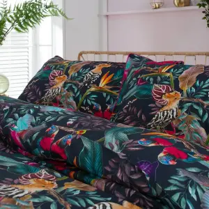 Exotic Birds Digital Print 100% Cotton Duvet Cover Set