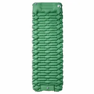 Self Inflating Camping Mattress with Pillow 1-Person Green