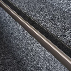 Anodised aluminium anti non slip stair edge nosing trim 900mm x 41mm x 26,6mm A44 champange