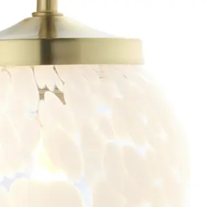 First Choice Lighting Magda Confetti Glass with Satin Gold Wall Lamp