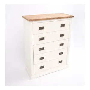 Cosenza 5 Drawer Chest of Drawers Bras Drop Handle