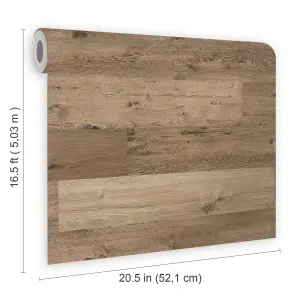 Next Bronx Wood effect Light wood Smooth Wallpaper