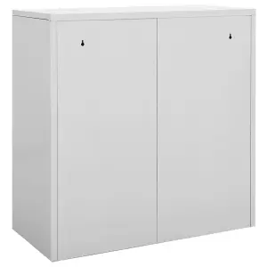 Berkfield Locker Cabinets 2 pcs Light Grey 90x45x92.5 cm Steel