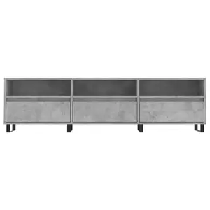 Berkfield TV Cabinet Concrete Grey 150x30x44.5 cm Engineered Wood