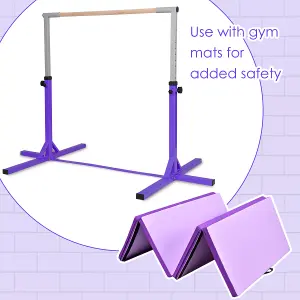 Costway Kids Junior Horizontal Kips Bar Gymnastics Training Bar Gym