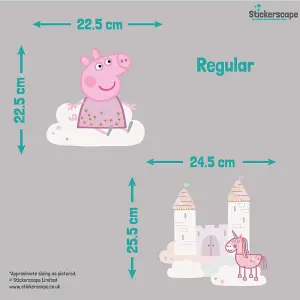 Stickerscape Once Upon a Dream Peppa Pig (Regular Size) Children's Bedroom Playroom Décor Self-Adhesive Removable