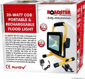 New 20w Bright Cob Led Rechargeable Cordless Portable Building Flood Light Camping