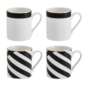 Mikasa Luxe Deco Set of 4 380ml Mugs