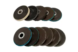 Blue Spot Tools - 11PCE Polishing and Flap Disc Set