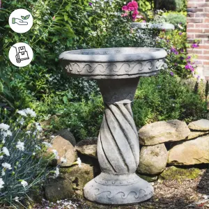 Detailed Windsor Design Stone Birdbath