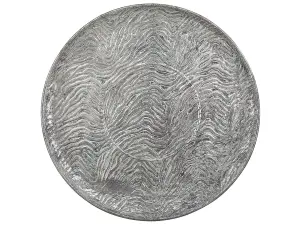 Beliani Rustic Tray KITNOS Painted Silver