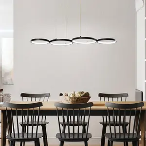 Cermenho 4 - Light Black LED Linear Pendant