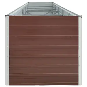 Berkfield Garden Raised Bed Galvanised Steel 400x80x45 cm Brown